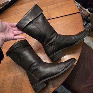 Naturluzer ( Genuine Leather)Dark Brown  Boots (8)